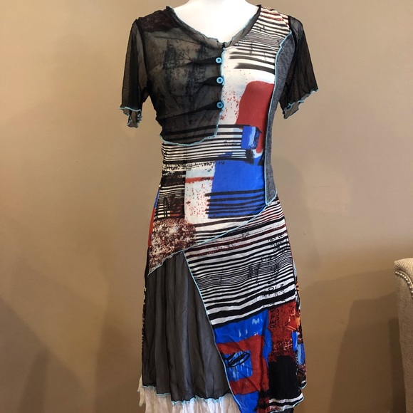 Miss Nikky Dresses & Skirts - Miss Nikky Whimsical Multi Color Dress, Size S